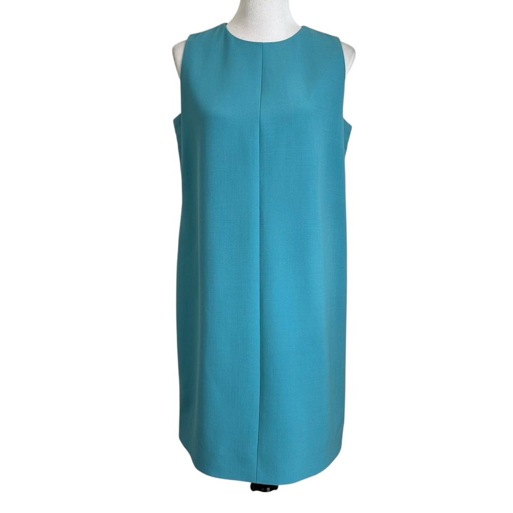 Victoria Victoria Beckham Womens Sleeveless Shift Dress Sz 8? Blue Careerwear